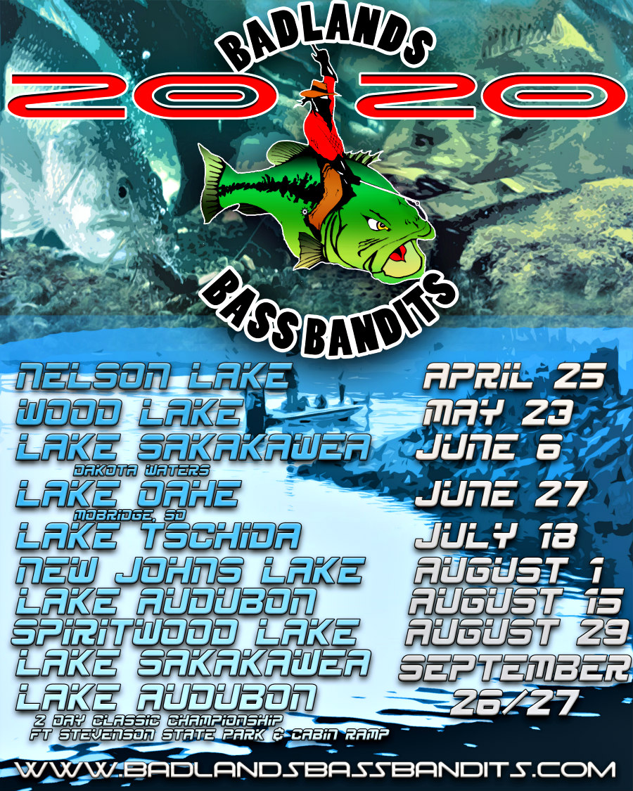 badlands bass bandits tournament schedule bass fishing north dakota
