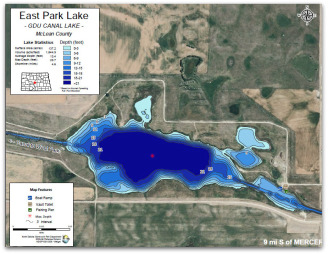 East park lake nd contour map
