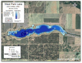 West Park Lake Contour Map
